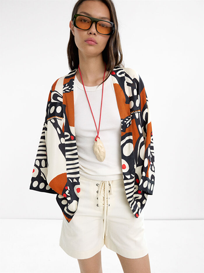 Desenli Kimono