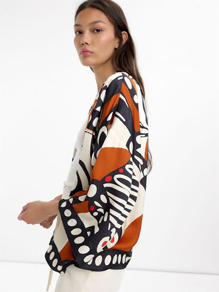 Desenli Kimono