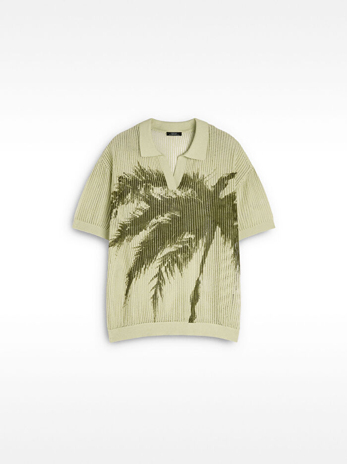 Polo Yakalı Pamuklu T-shirt