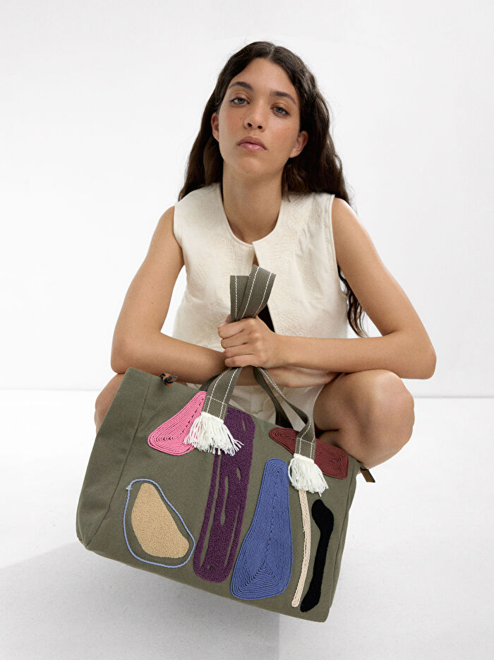 Çok Renkli Shopper Çanta
