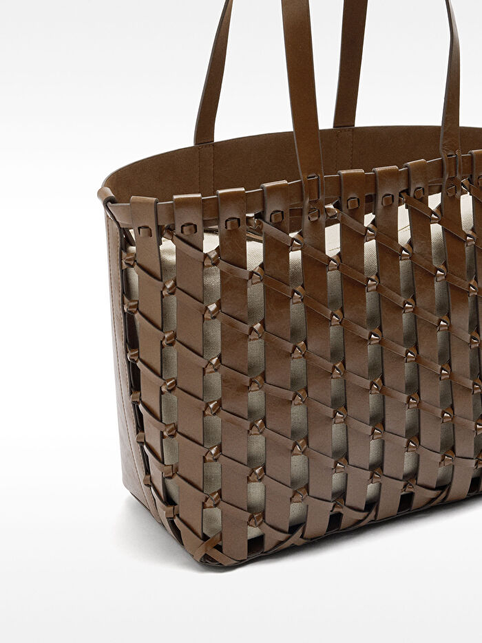 Düğümlü Örme Shopper Çanta