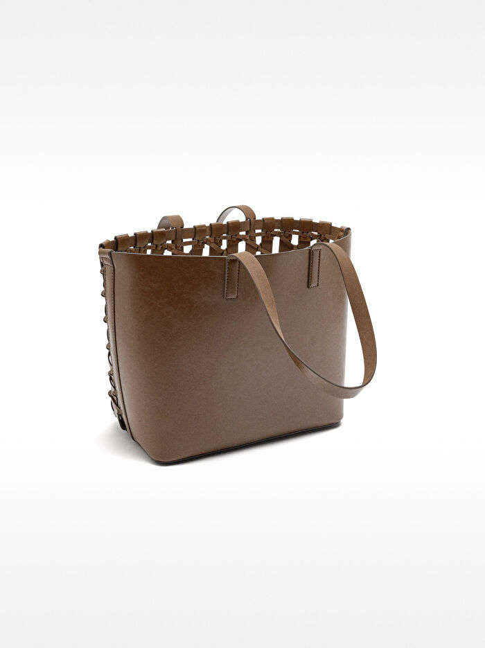 Düğümlü Örme Shopper Çanta