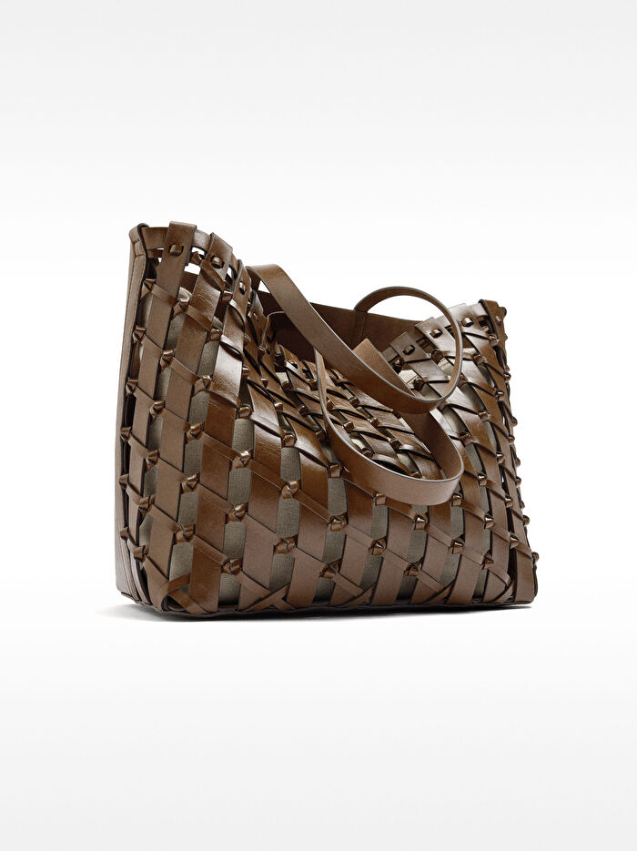 Düğümlü Örme Shopper Çanta