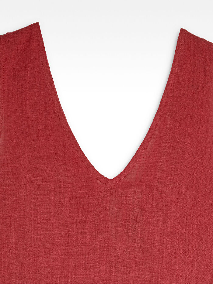 Midi Elbise %100 Pamuk