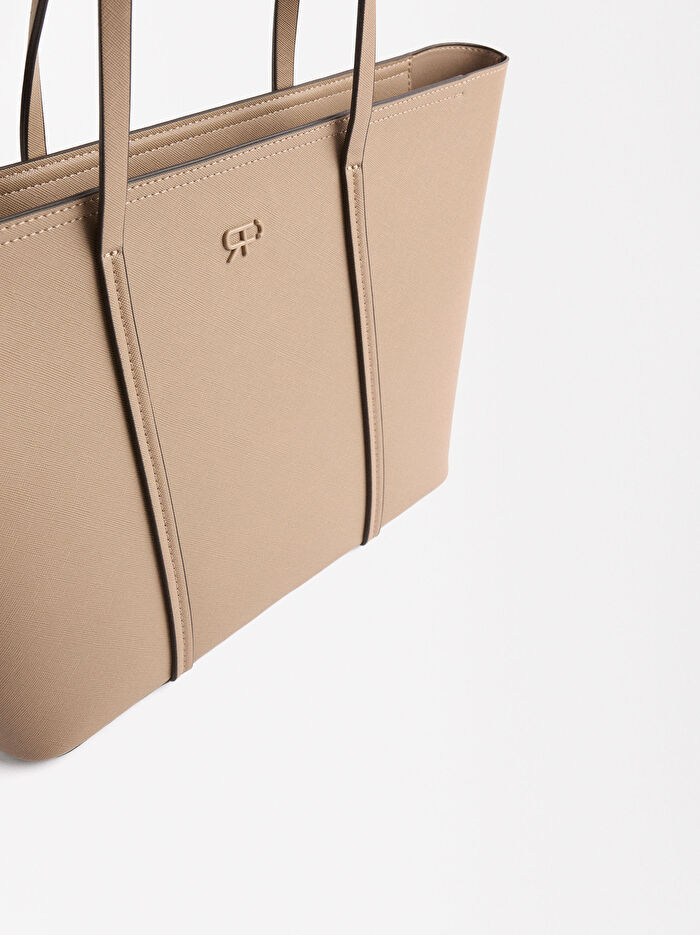 Dokulu Shopper Çanta