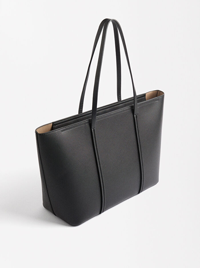 Dokulu Shopper Çanta