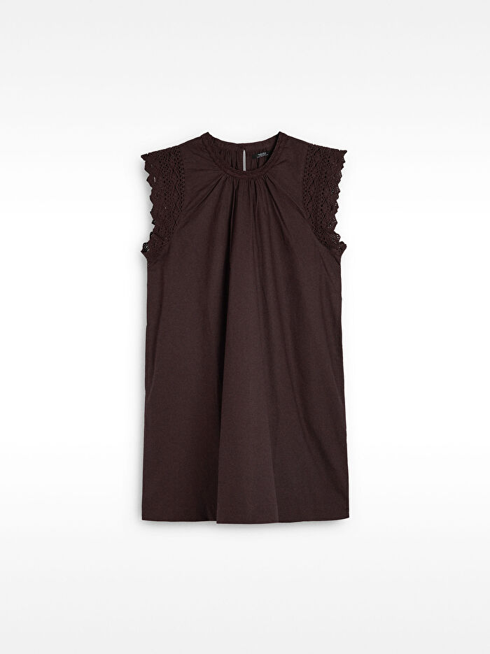 Kısa Kroşe Elbise %100 Pamuk