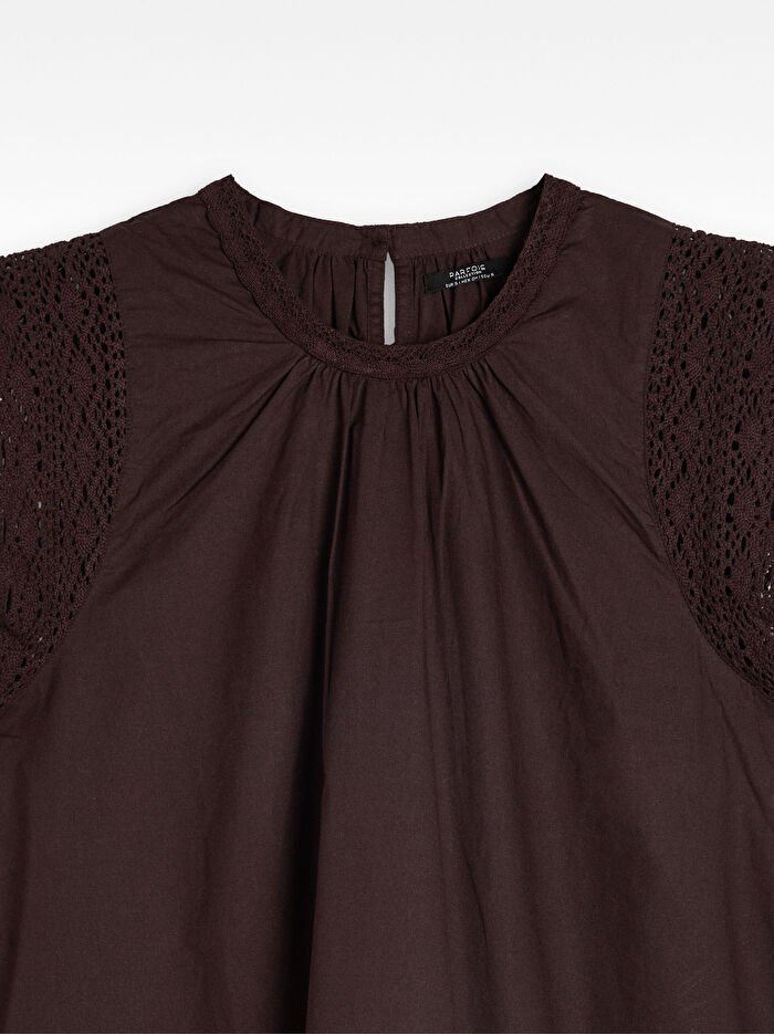 Kısa Kroşe Elbise %100 Pamuk