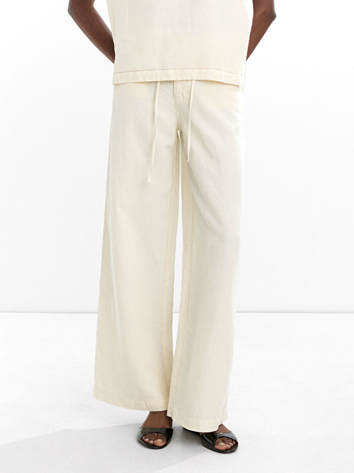 Keten Karışımlı Pantolon