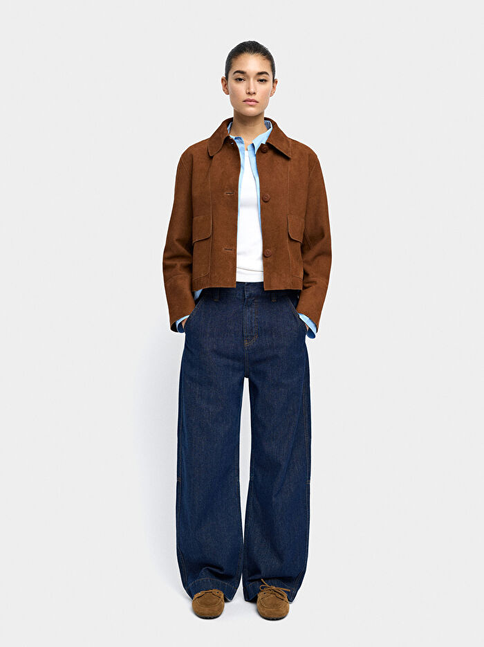 Düz Denim Pantolon