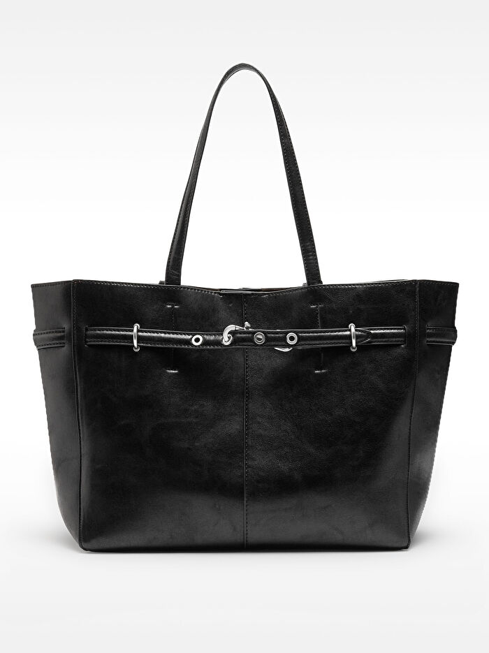 Çatlak Efektli Shopper Çanta