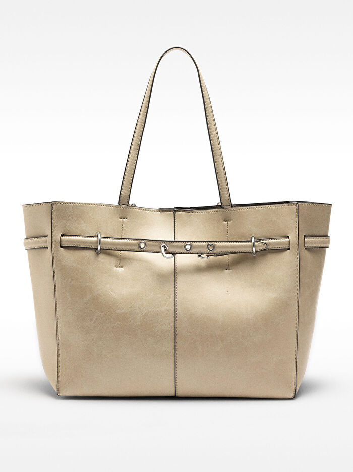 Çatlak Efektli Shopper Çanta