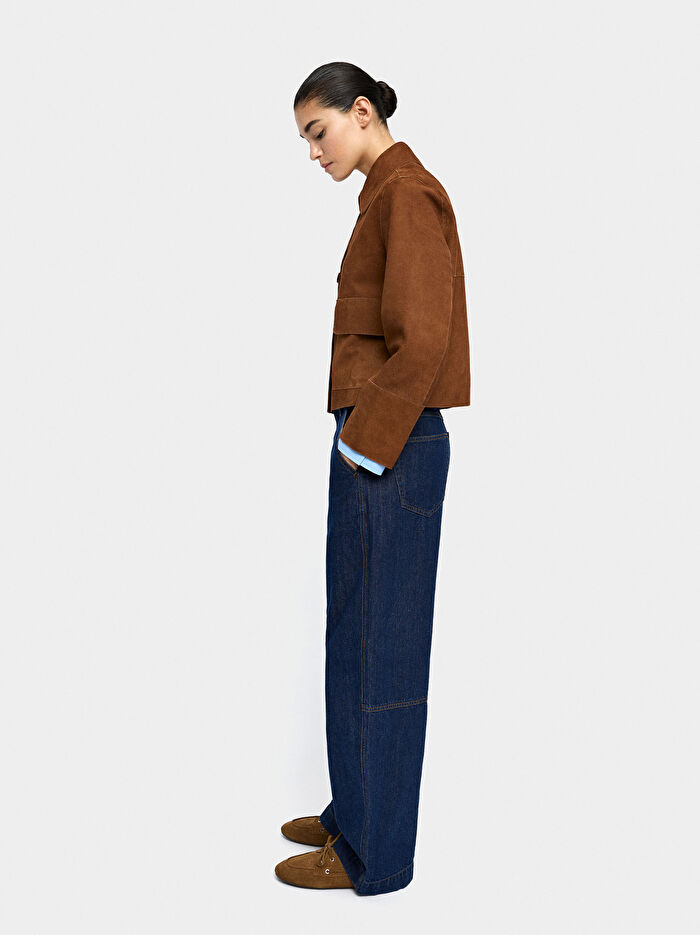 Düz Denim Pantolon