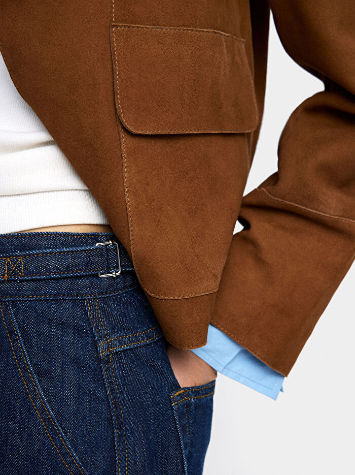 Düz Denim Pantolon