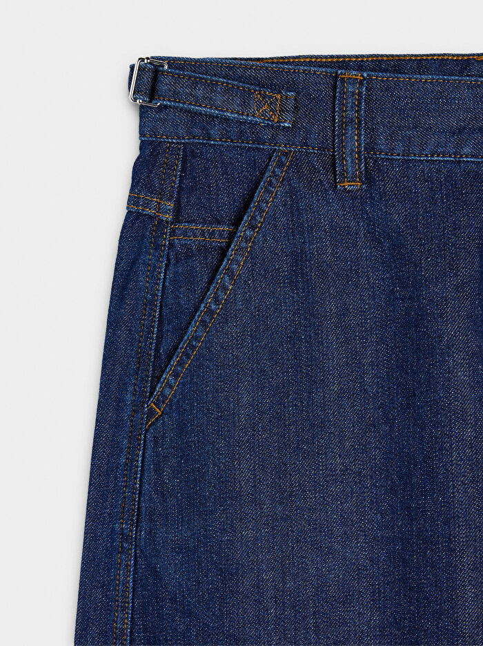 Düz Denim Pantolon