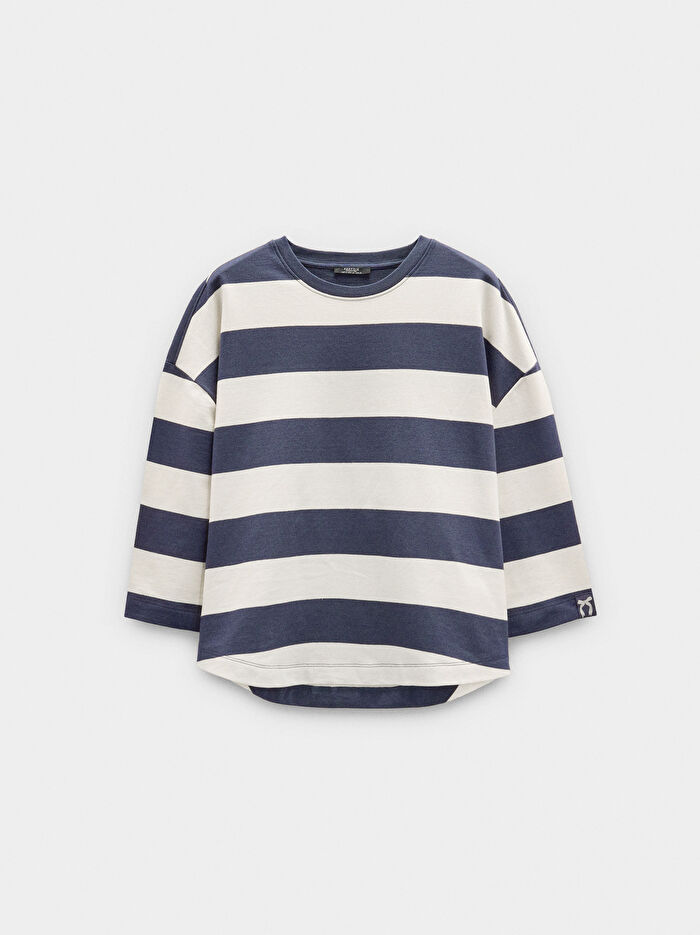 Çizgili T-Shirt %100 Pamuk