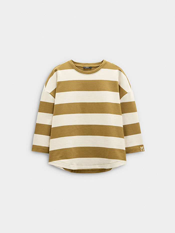 Çizgili T-Shirt %100 Pamuk