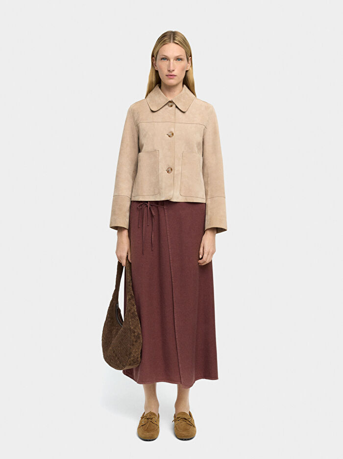 %100 Liyosel Sarmal Midi Etek