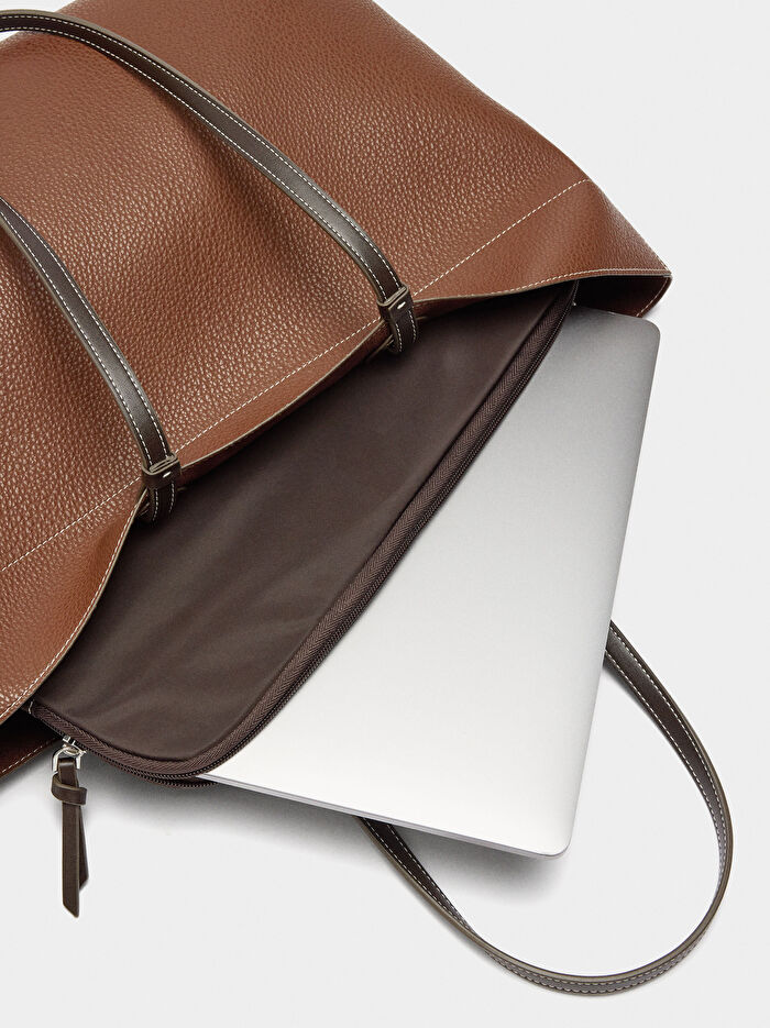13 İnç Dokulu Laptop Çantası