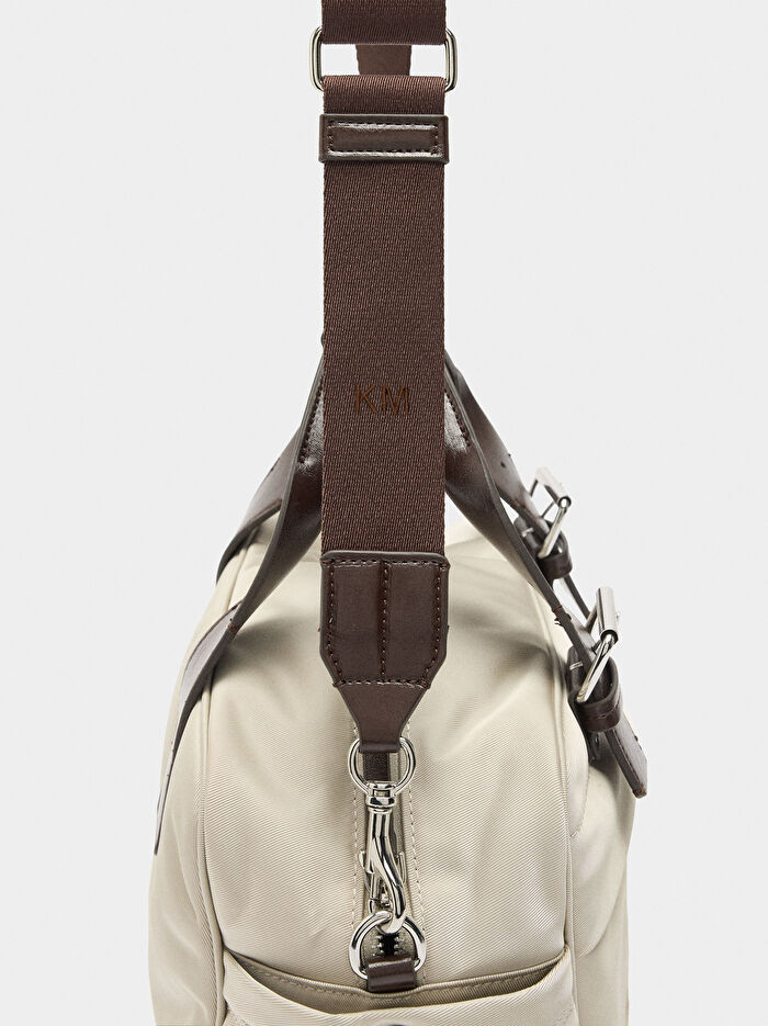 Askılı Tekink Kumaş Tote Çanta