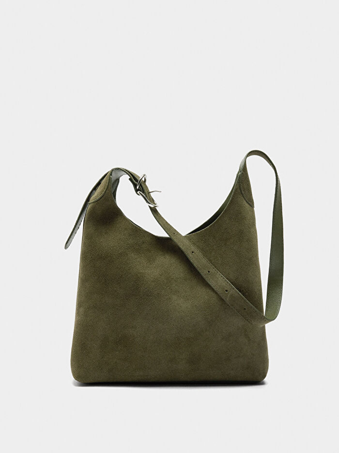 Süet Deri Omuz Çantası