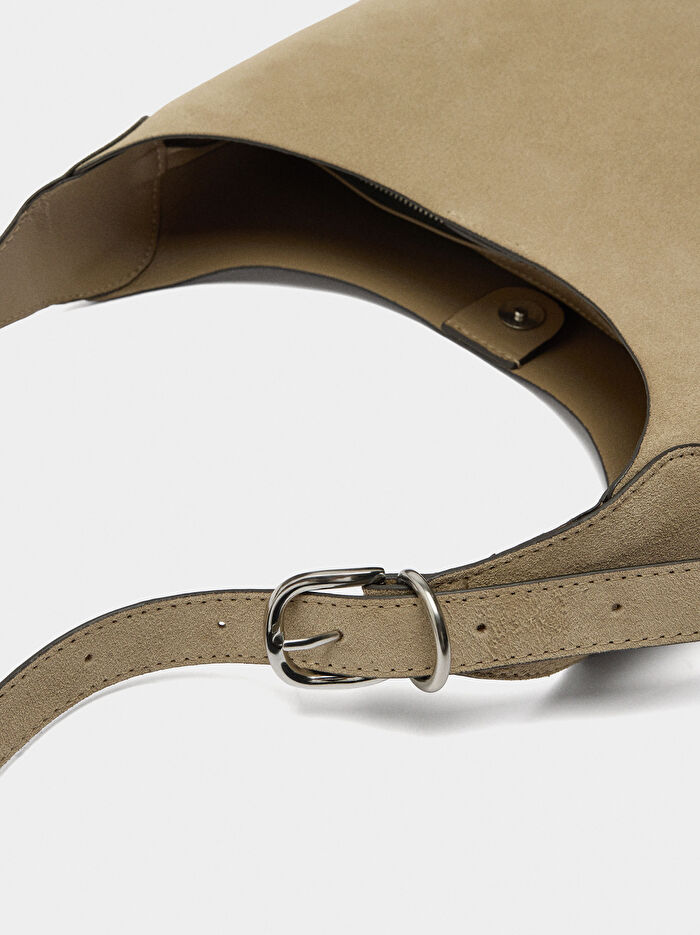 Süet Deri Omuz Çantası