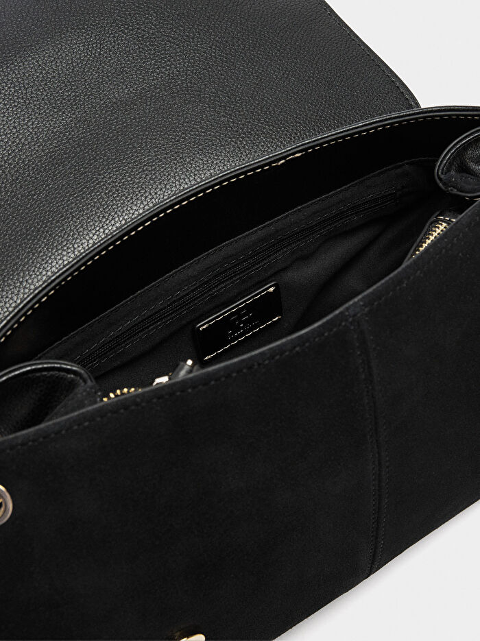 Kapaklı Deri Çapraz Çanta