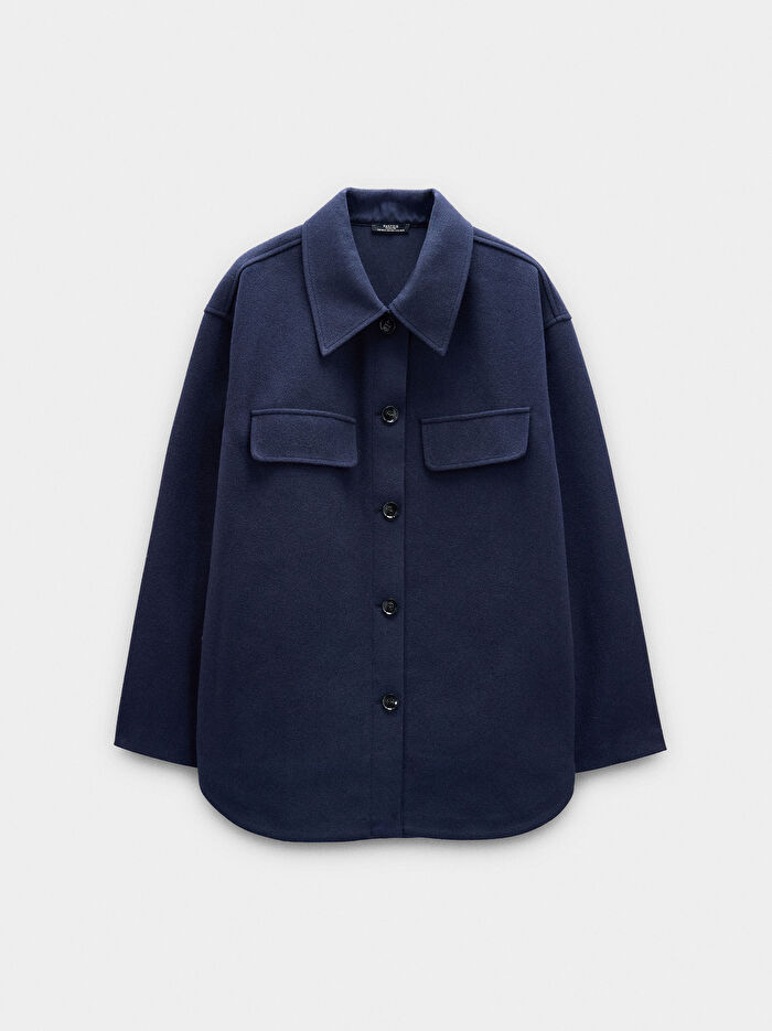 Yaka Detaylı Overshirt