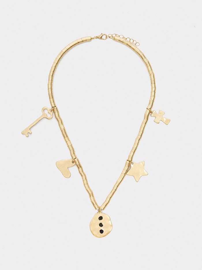 Gold Charm'lı Kolye