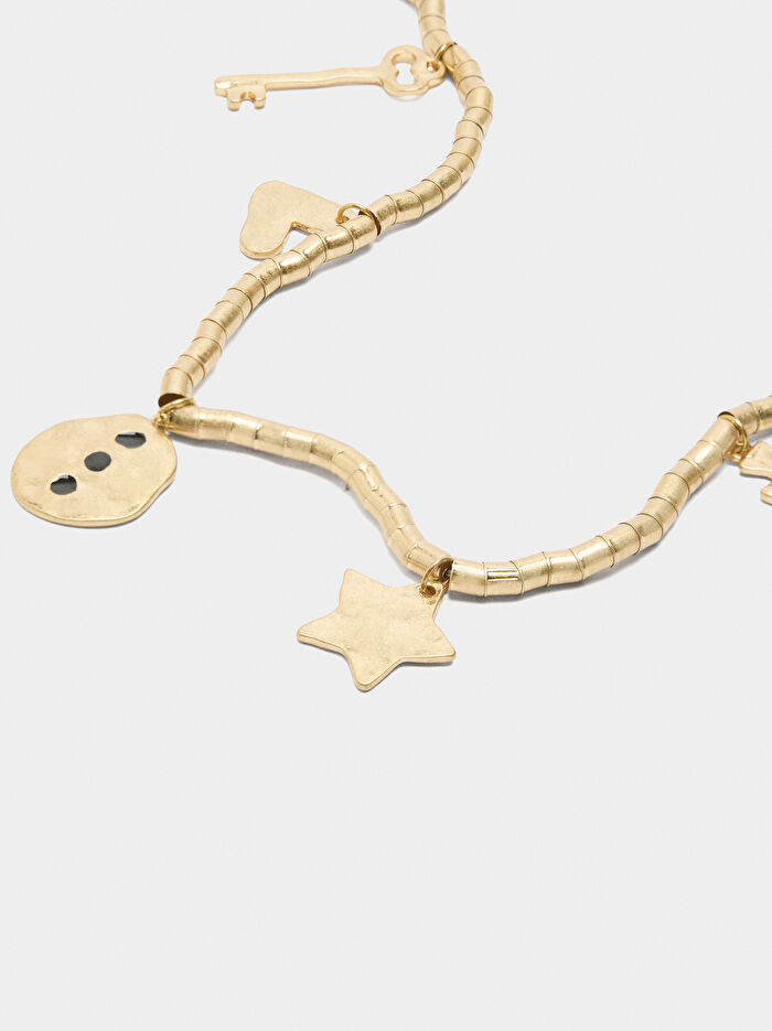Gold Charm'lı Kolye