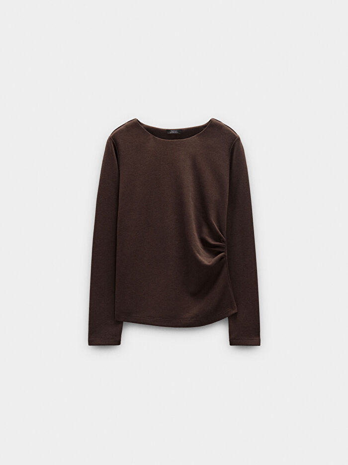 Drape Detaylı T-Shirt