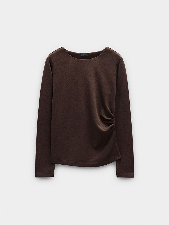 Drape Detaylı T-Shirt