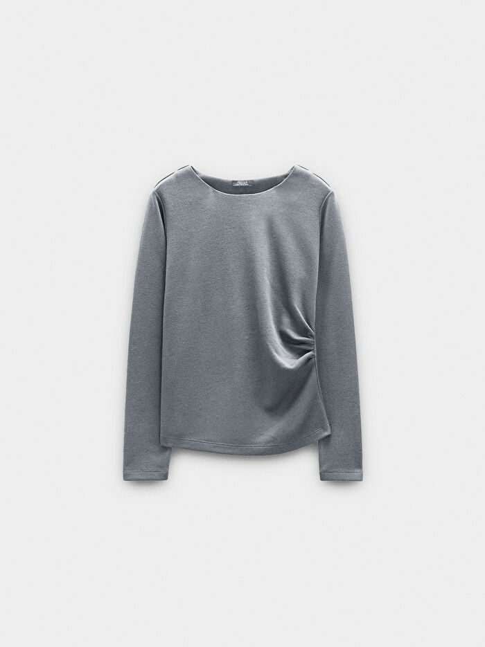 Drape Detaylı T-Shirt