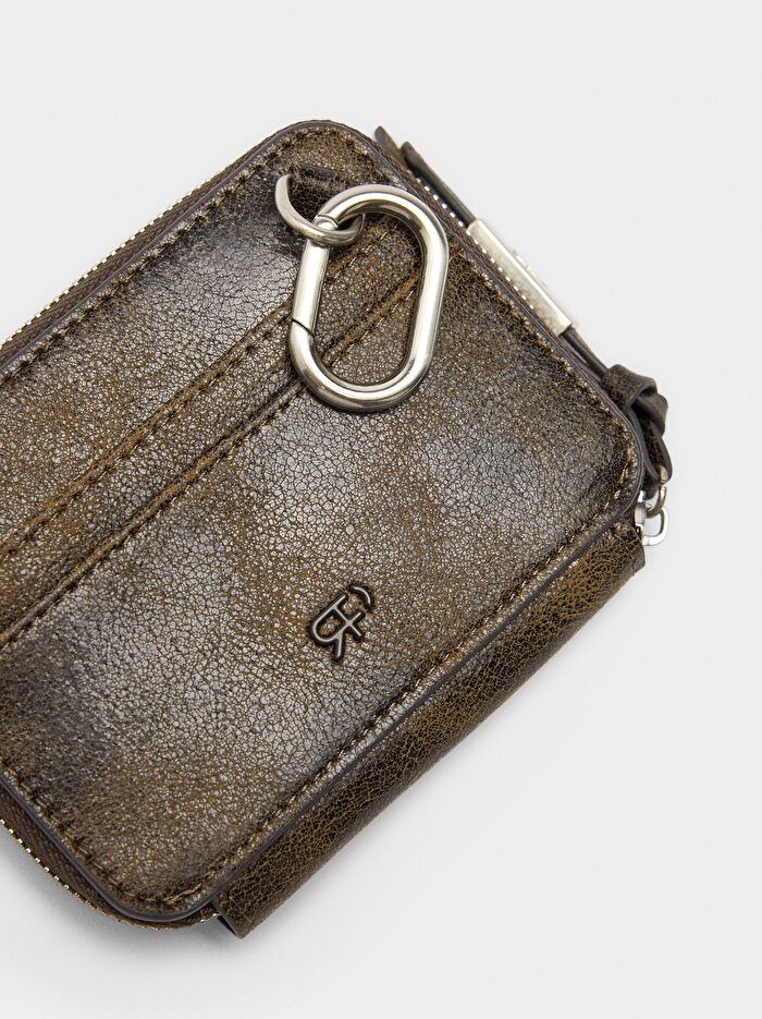 Zımba Detaylı Bozuk Para Çantası