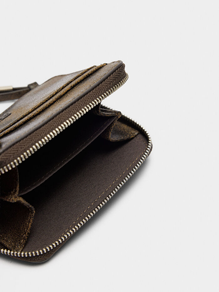 Zımba Detaylı Bozuk Para Çantası