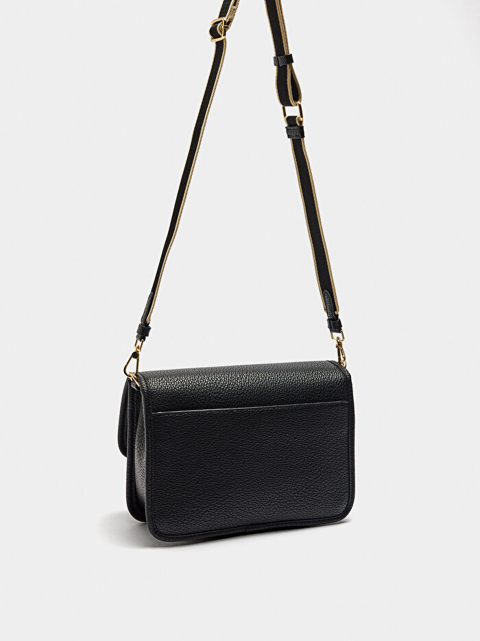 Kapaklı Dokulu Çapraz Çanta