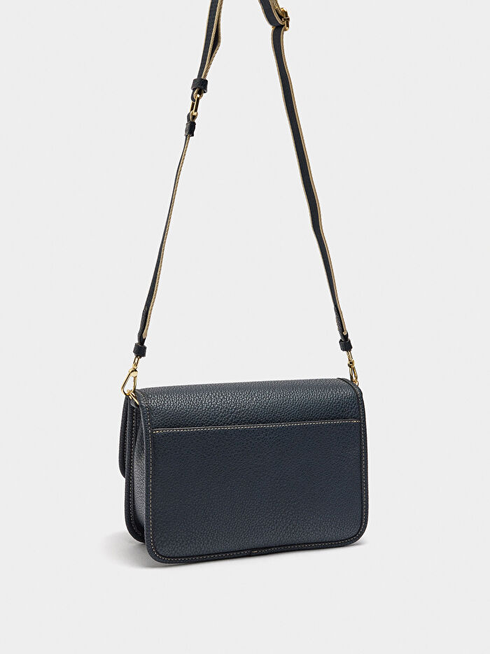 Kapaklı Dokulu Çapraz Çanta