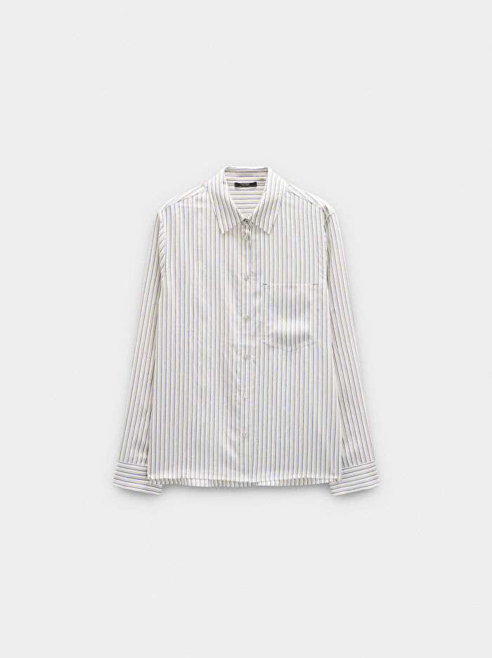 Çizgili Uzun Kollu Gömlek