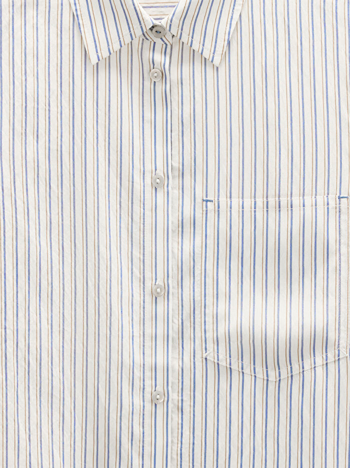 Çizgili Uzun Kollu Gömlek