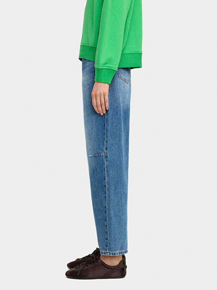 Yıkanmış Efektli Denim Pantolon