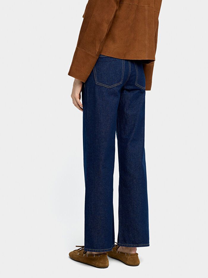 %100 Pamuklu Düz Denim Pantolon