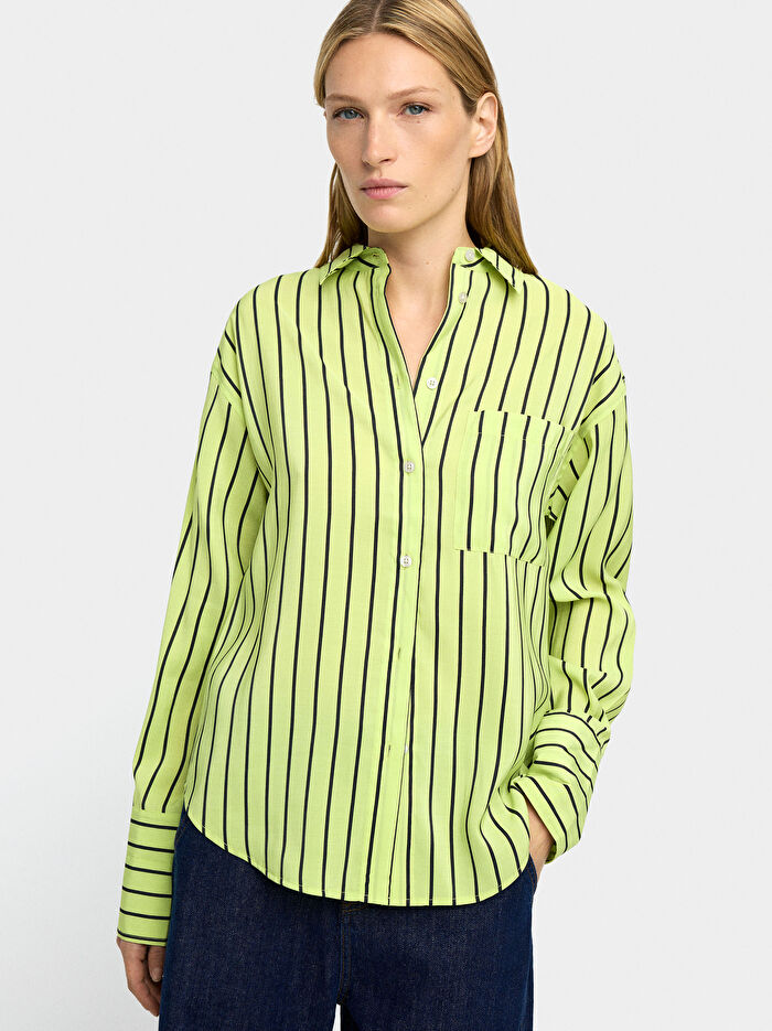 Uzun Kollu Çizgili Gömlek