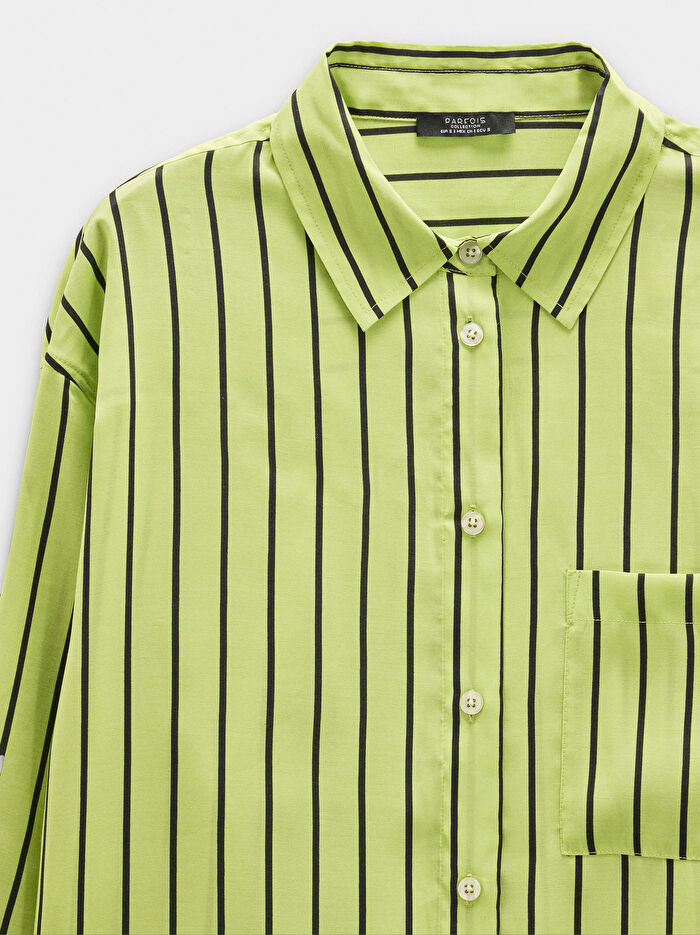 Uzun Kollu Çizgili Gömlek