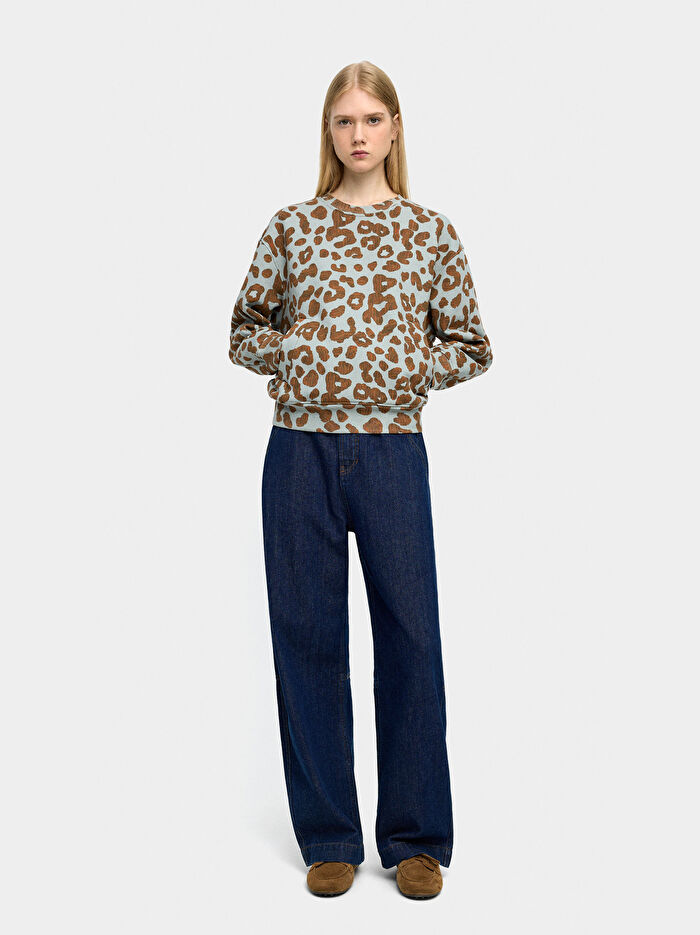 Hayvan Desenli Sweatshirt