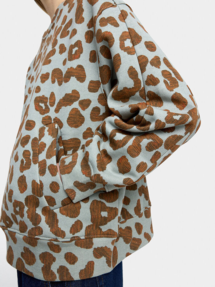 Hayvan Desenli Sweatshirt