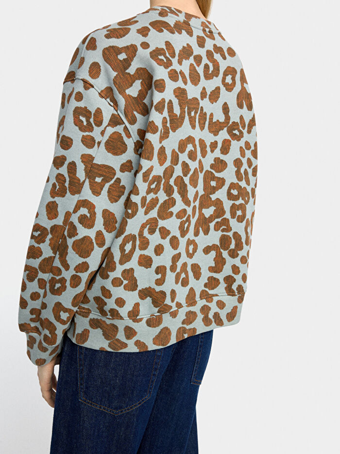 Hayvan Desenli Sweatshirt