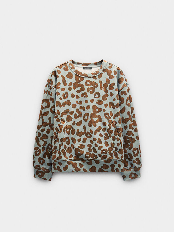 Hayvan Desenli Sweatshirt