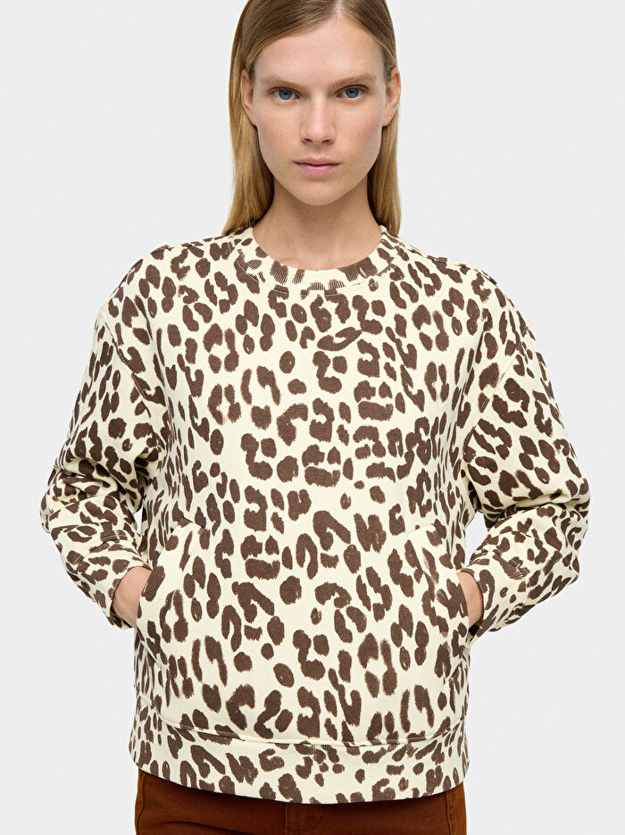 Hayvan Desenli Sweatshirt