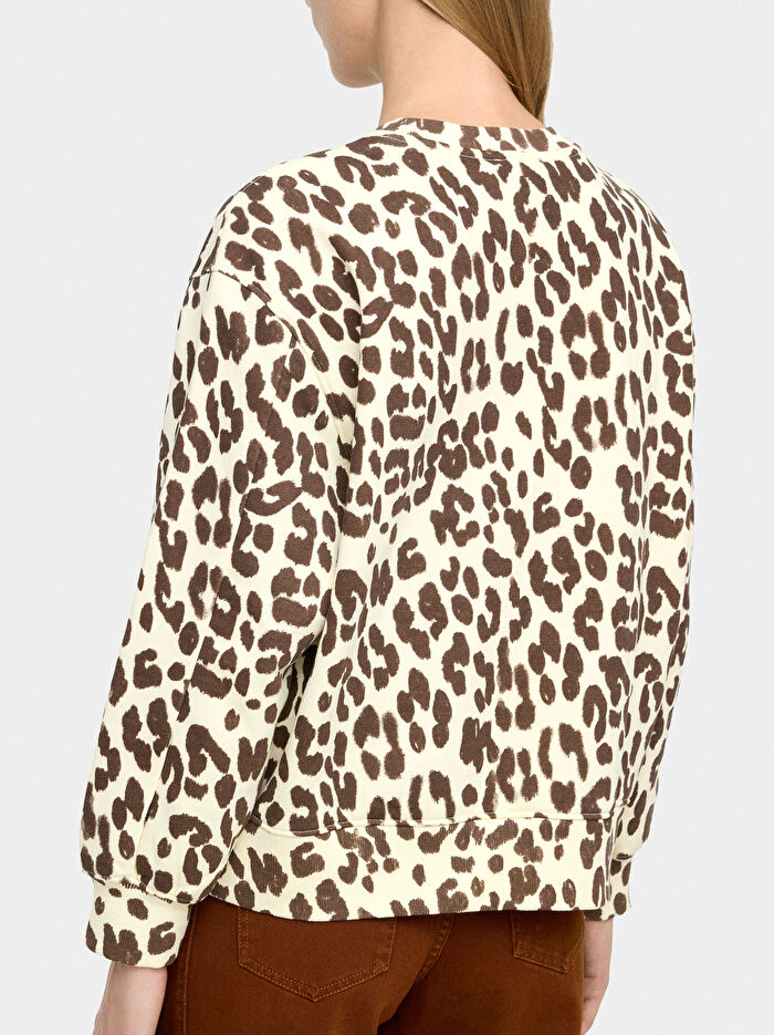 Hayvan Desenli Sweatshirt