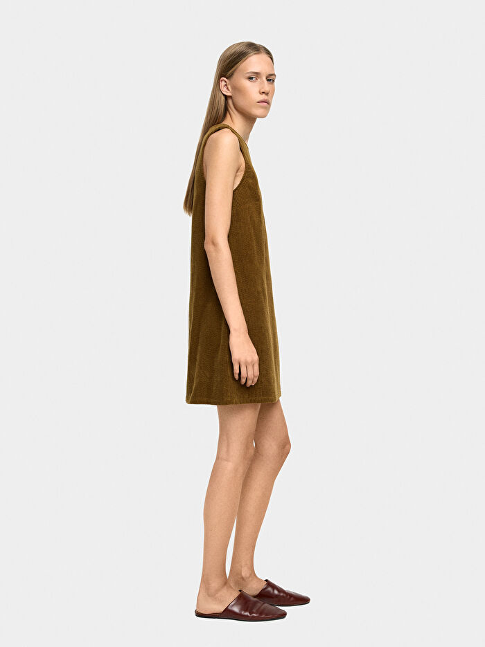 %100 Pamuk Kadife Elbise